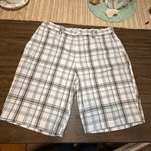 Burnside Classic Plaid Golf Shorts Flat Front Casual Everyday Mens Size 36